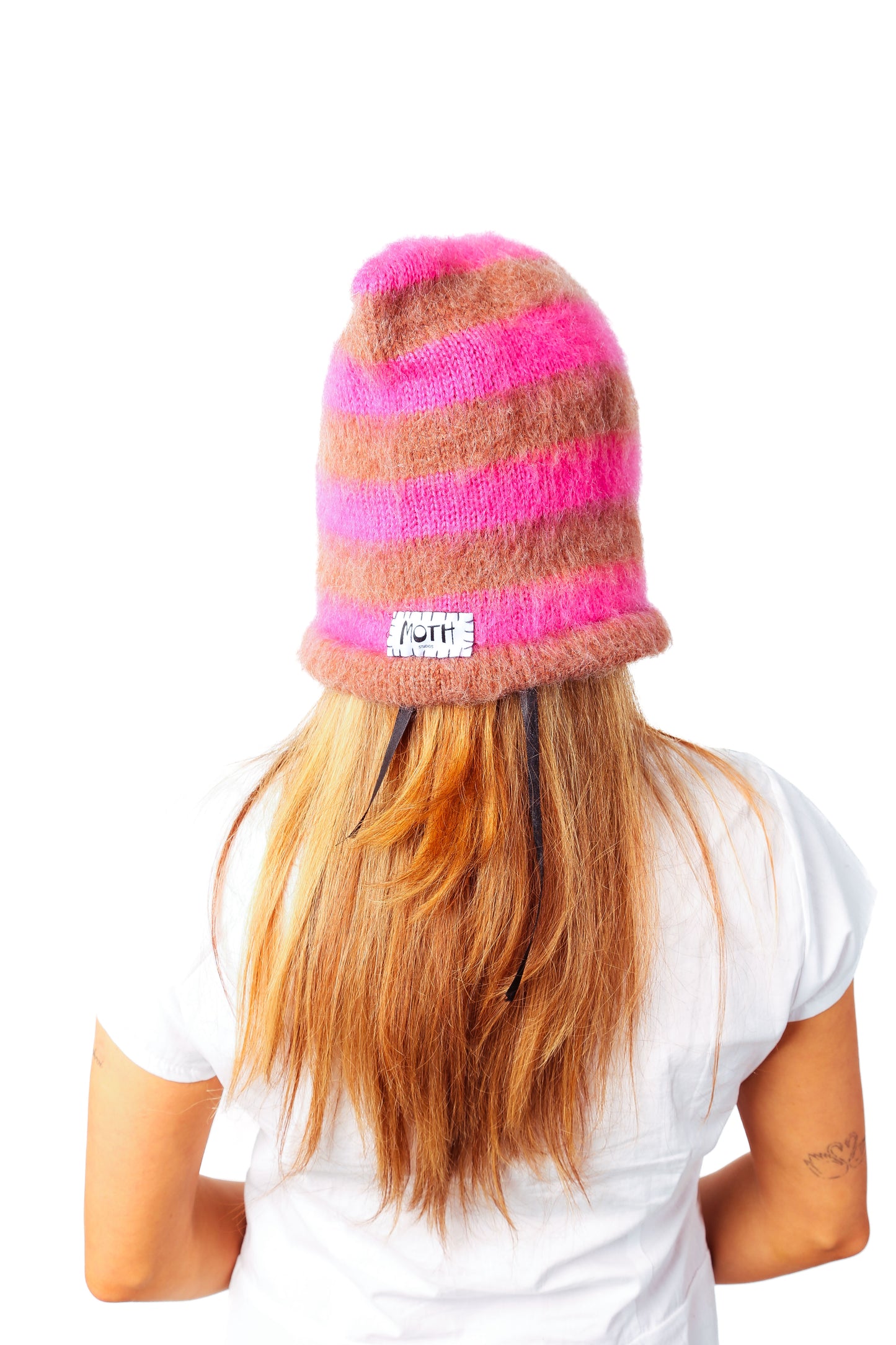 pink + brown bonnet