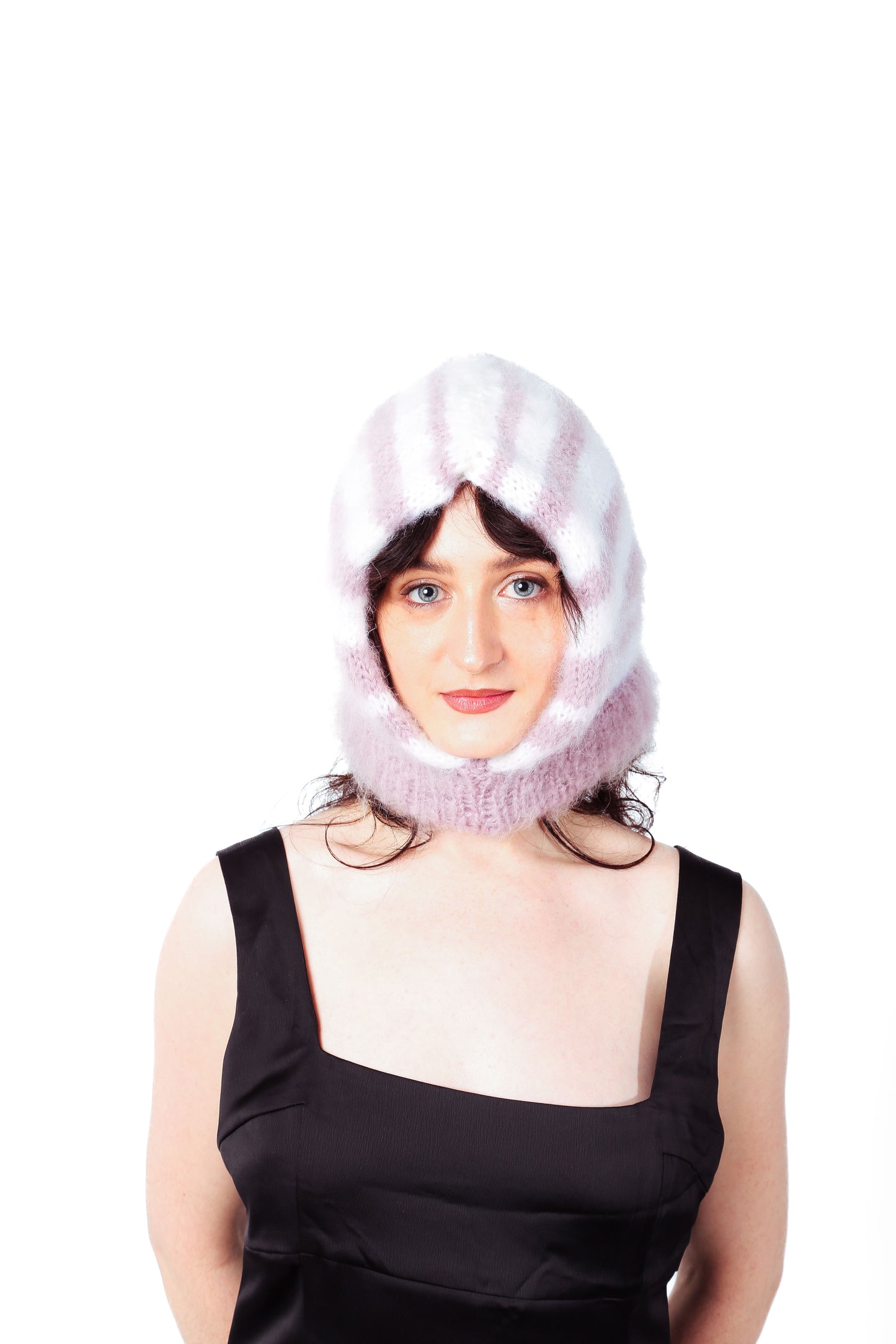 pink + white balaclava