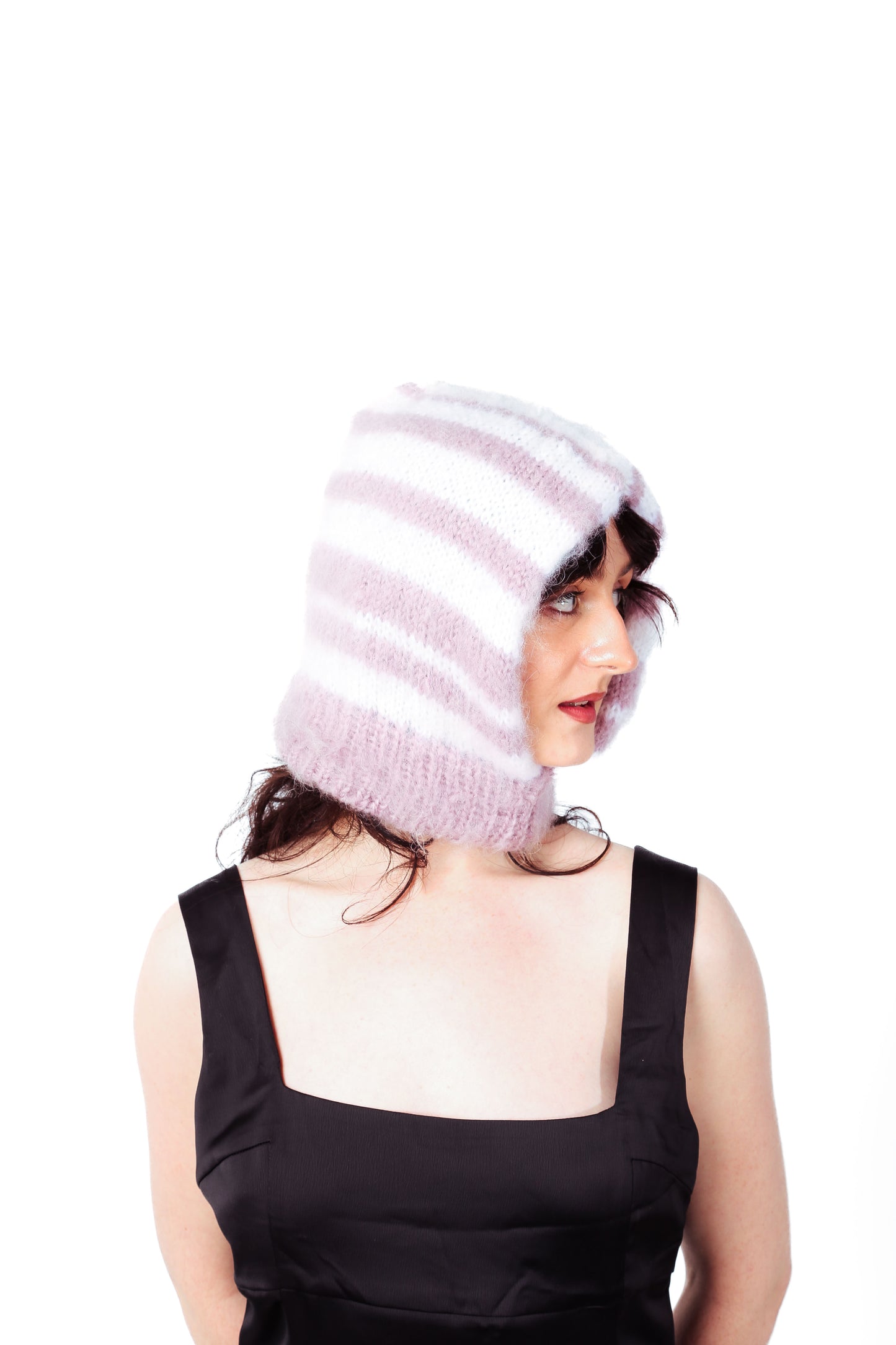 pink + white balaclava