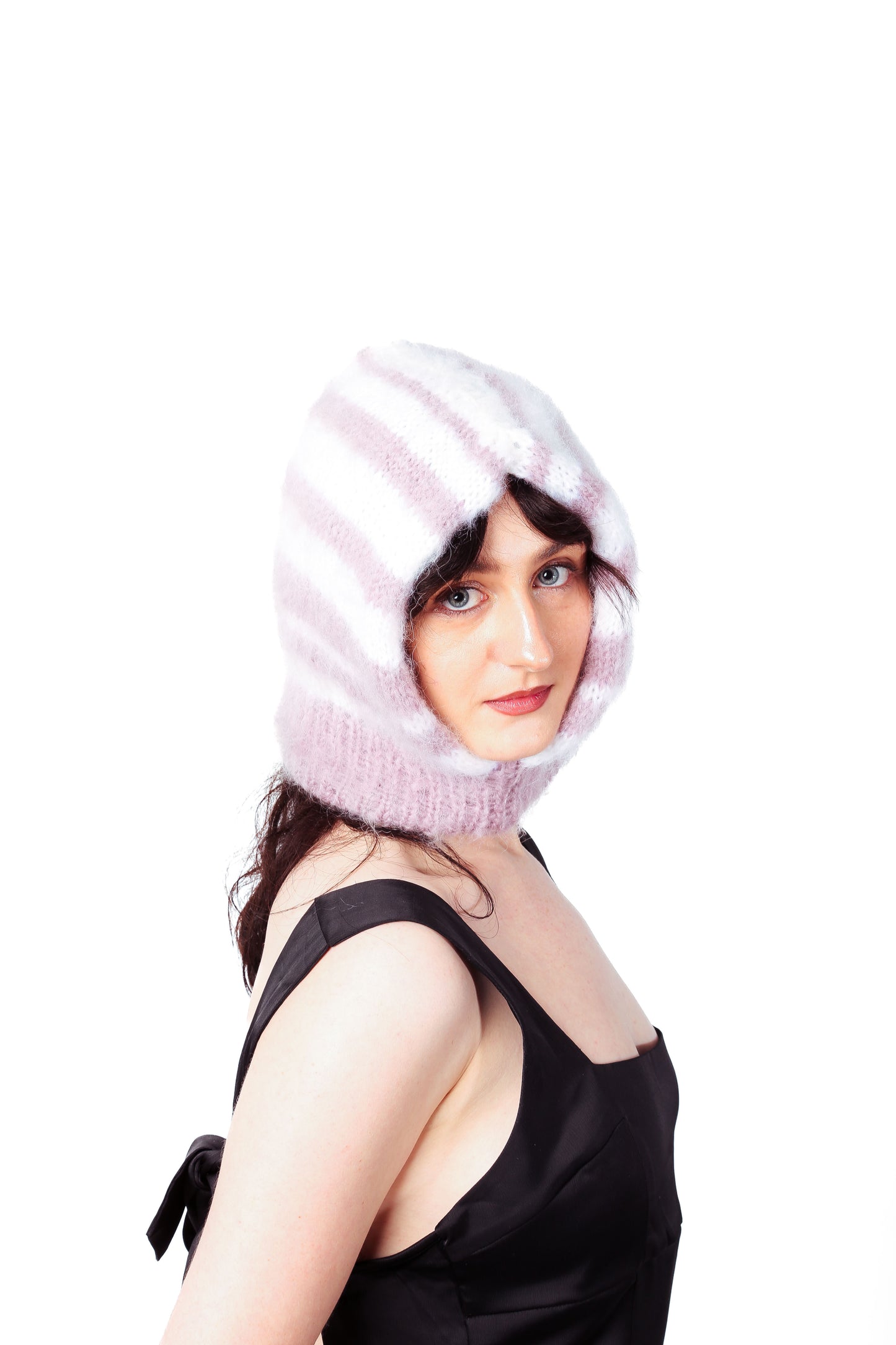 pink + white balaclava