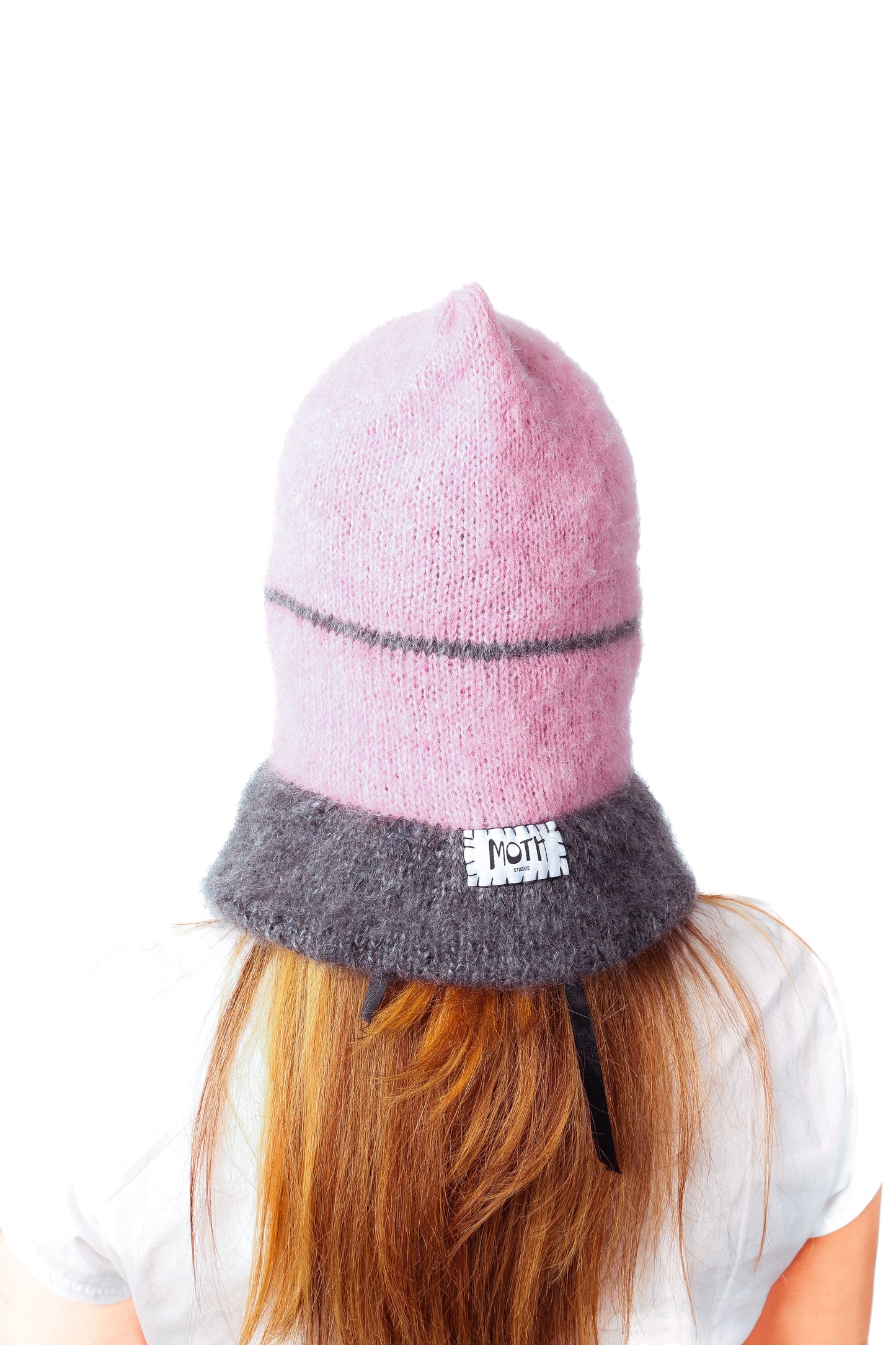 pink + grey balaclava